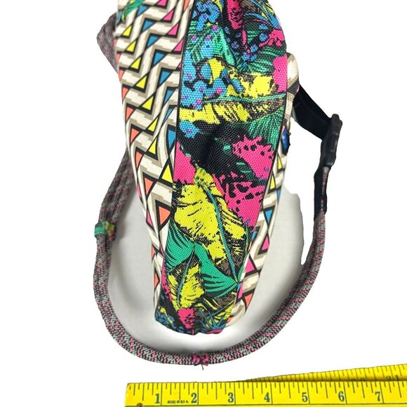 KAVU Vibrant Geometric Tropical Medium Purse Shoulder Rope Bag Corded Strap - Picture 4 of 9